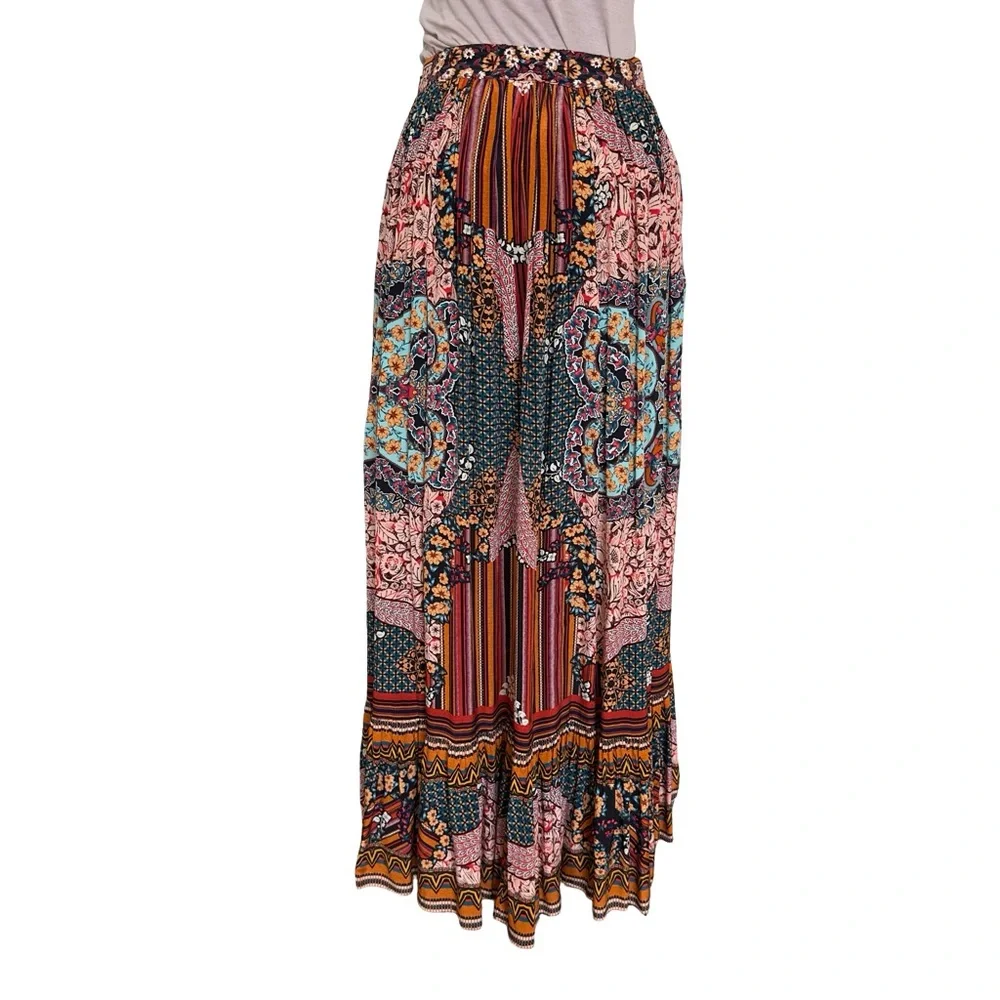 ANTHROPOLOGIE  ALLAIRE  HIGH-LOW MAXI SKIRT  by BHANUNI 100% viscose - SIZE 2 - Picture 9 of 13